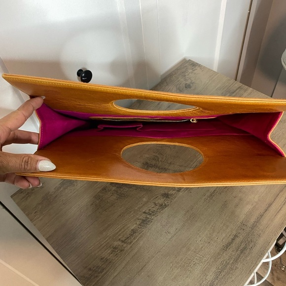 Cocomoku | Square Hand Bag - Bali/AUS Brand - Leather - Cognac colour - Picture 4 of 5